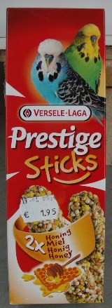 Prestige sticks - Parkiet , Honing , per 2 verpakt